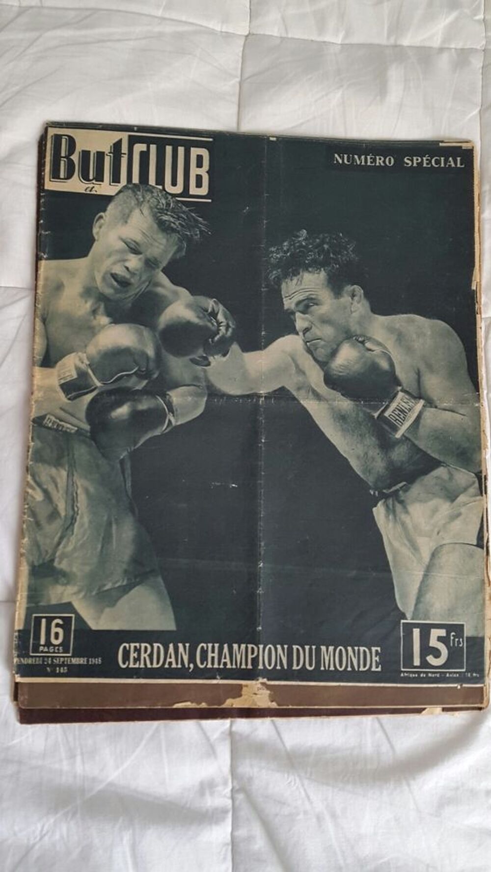 JOURNAUX DE BOXE .M.CERDAN. 