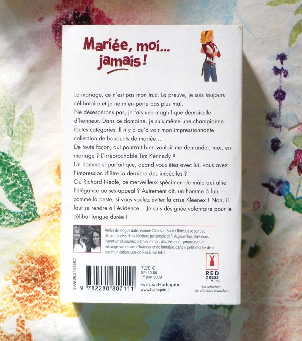 MARIEE, MOI... JAMAIS ! de Y. COLLINS et S. RIDEOUT Ed. Red Livres et BD