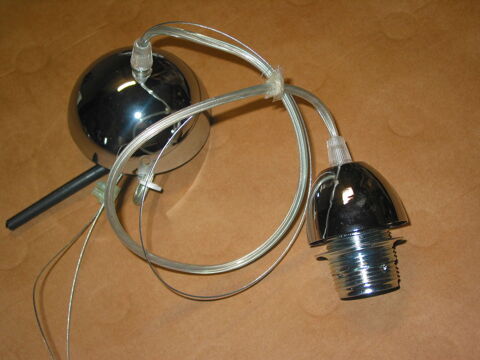 Cordon suspension CHROME lustre pendant avec cble fil lect 10 Marseille 13 (13)