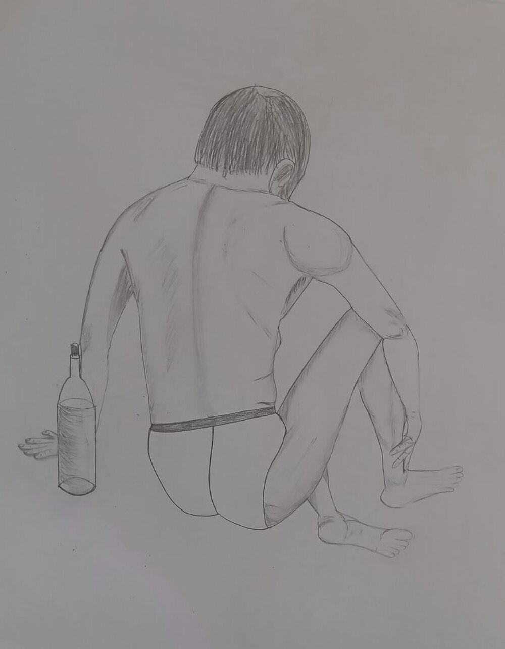 Dessin d'homme seul Décoration