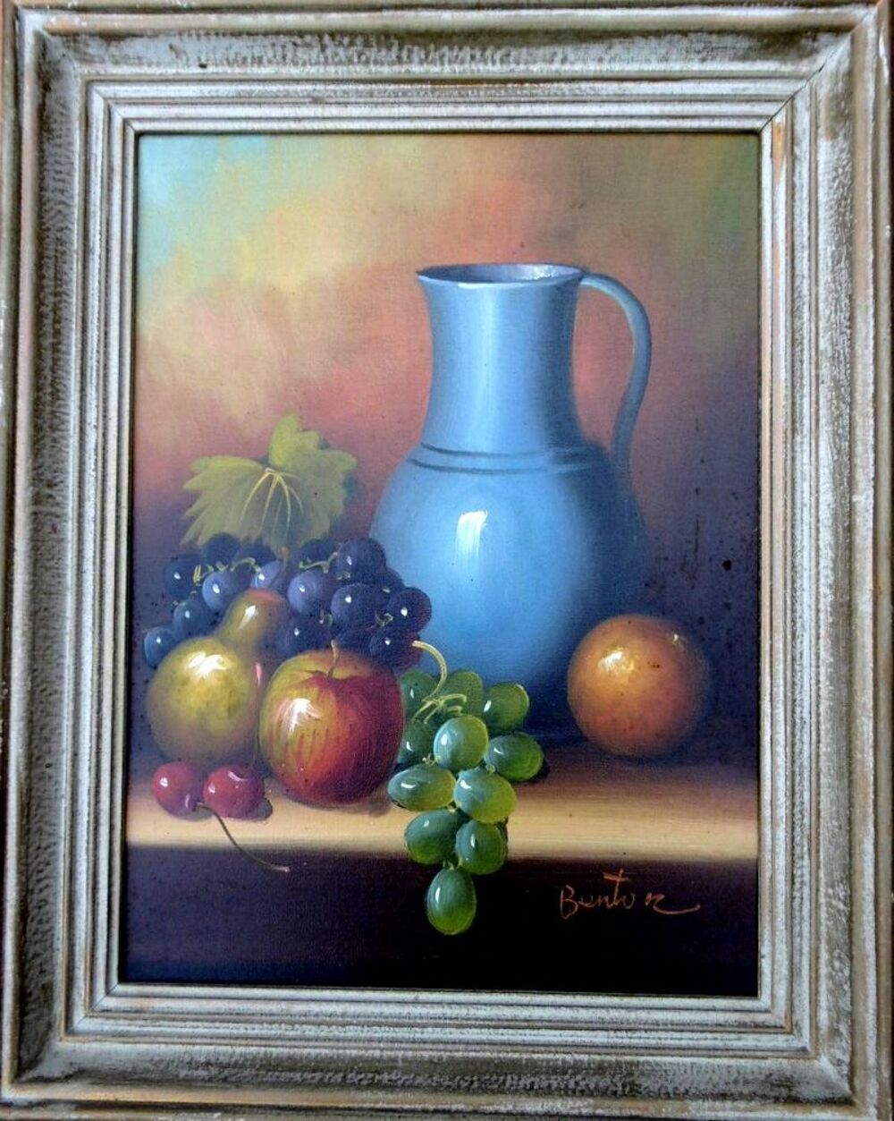 Tableau nature morte huile sur toile. Décoration
