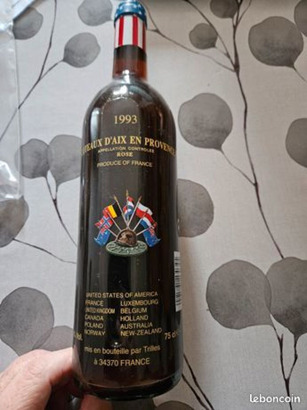 Bouteille comm&eacute;morative D-Day ? 50e Anniversaire ? Coteaux d 