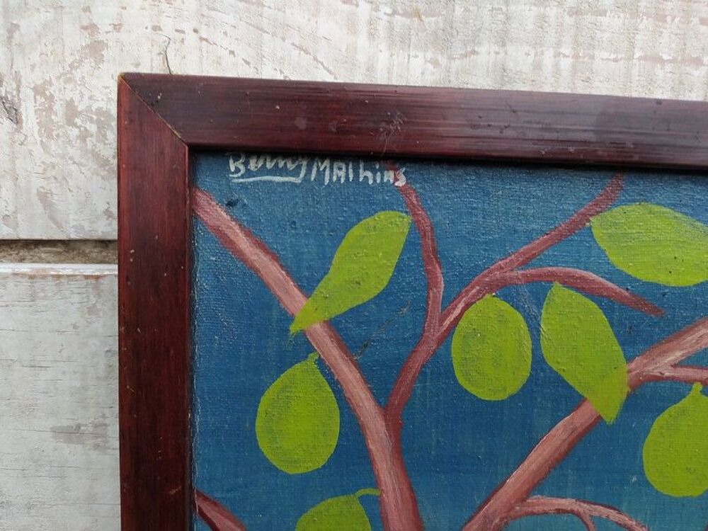 Berny Mathias Tableau Animaux Haiti Haitian Painting
