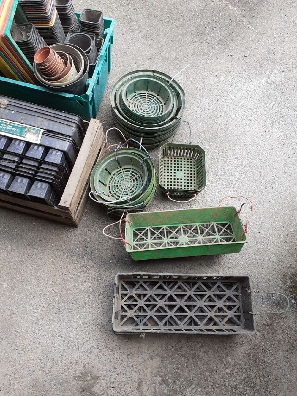 Lot gauder et panier &agrave; bulbes Jardin