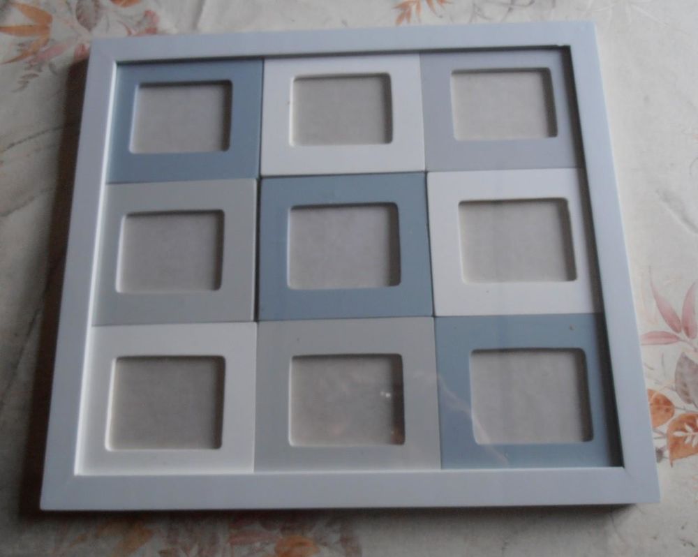 Cadre photos blanc mural p&ecirc;le-m&ecirc;le 41 x 36 cm 9 vues NEUF
Décoration