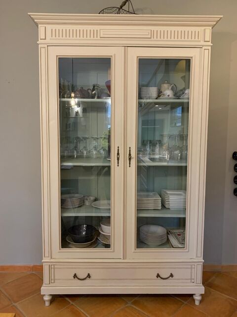 Buffet vitrine bois blanc 300 Saint-Zacharie (83)