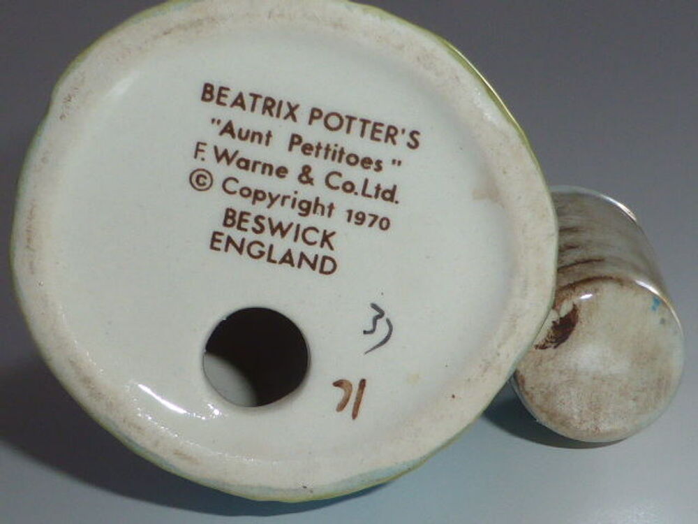 Figurine cochon Beatrix Potter's Aunt Pettitoes Beswick Engl 