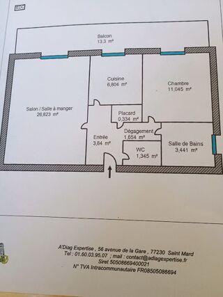  Appartement � louer 2 pi�ces 55 m�