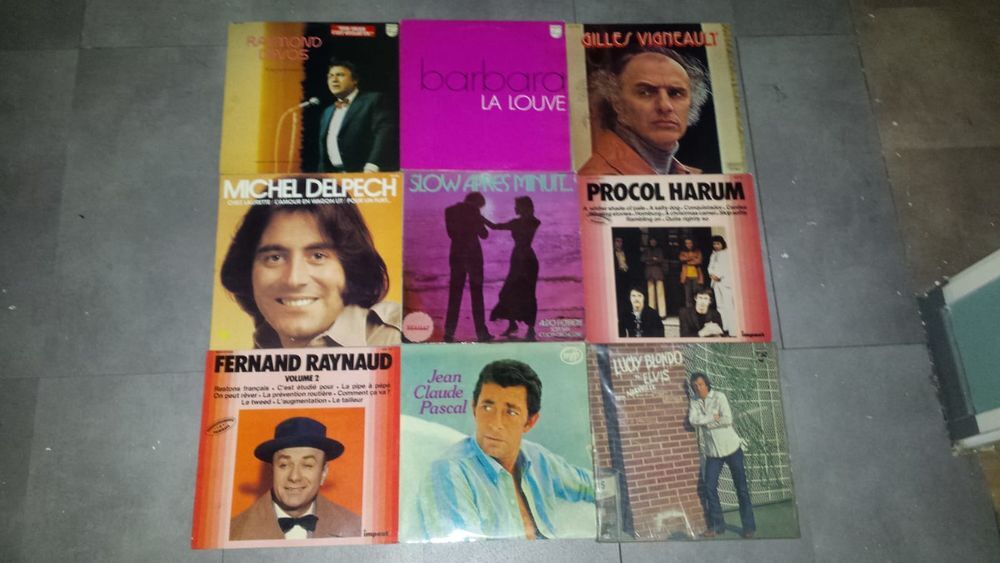 LOT DE 53 VINYLES 33T VARIETES FRANCAISES CD et vinyles