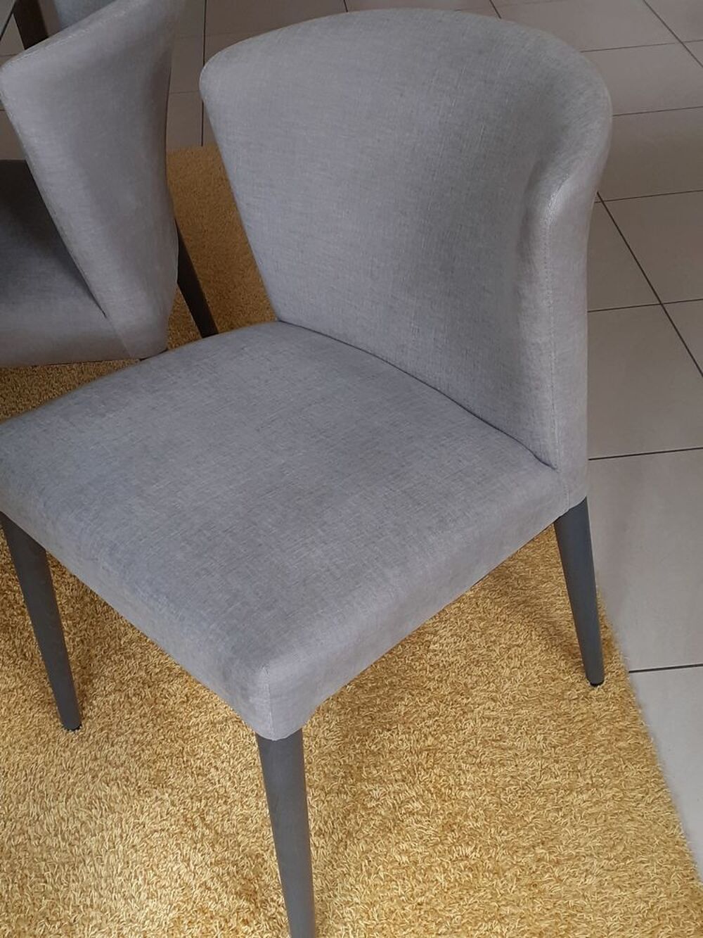 Chaise design CIRCA gris clair Meubles