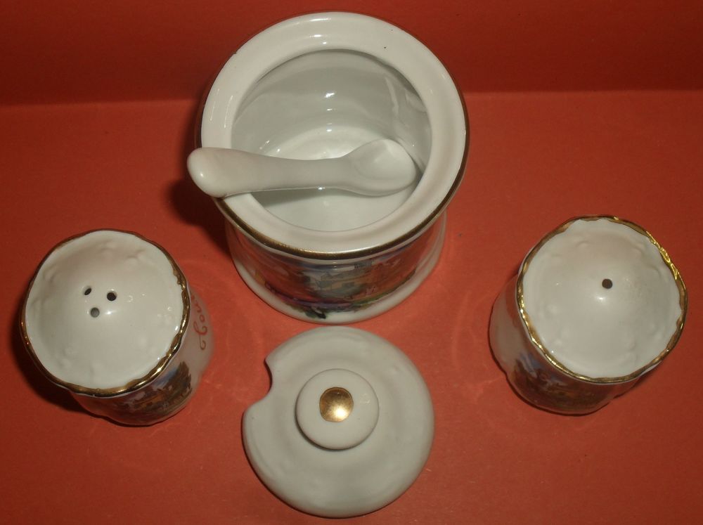 Service Sel Poivre Moutarde en Porcelaine Cuisine