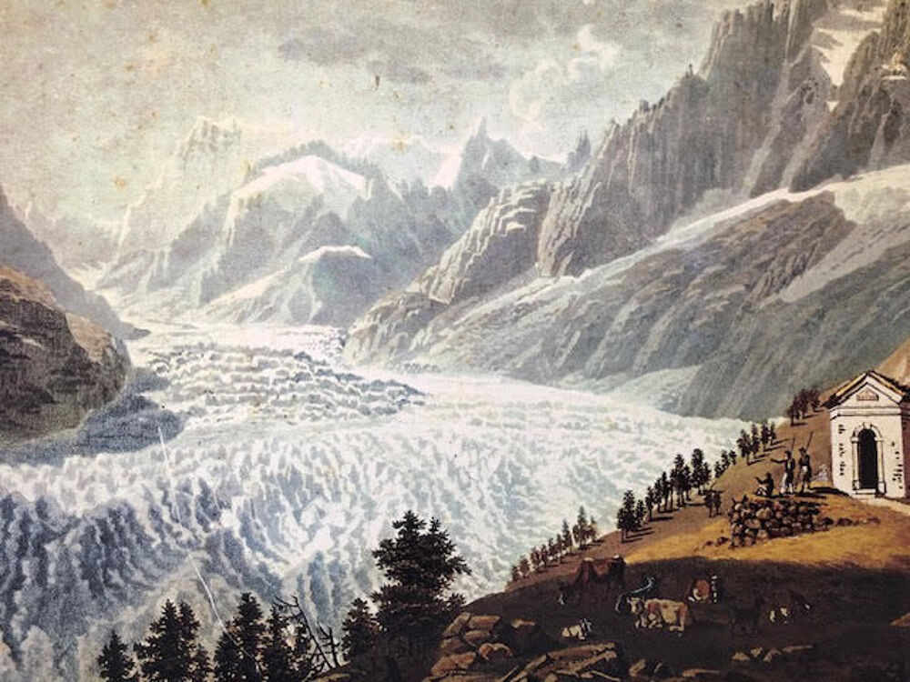 Reproductions de gravures Mont Blanc 1820 Décoration