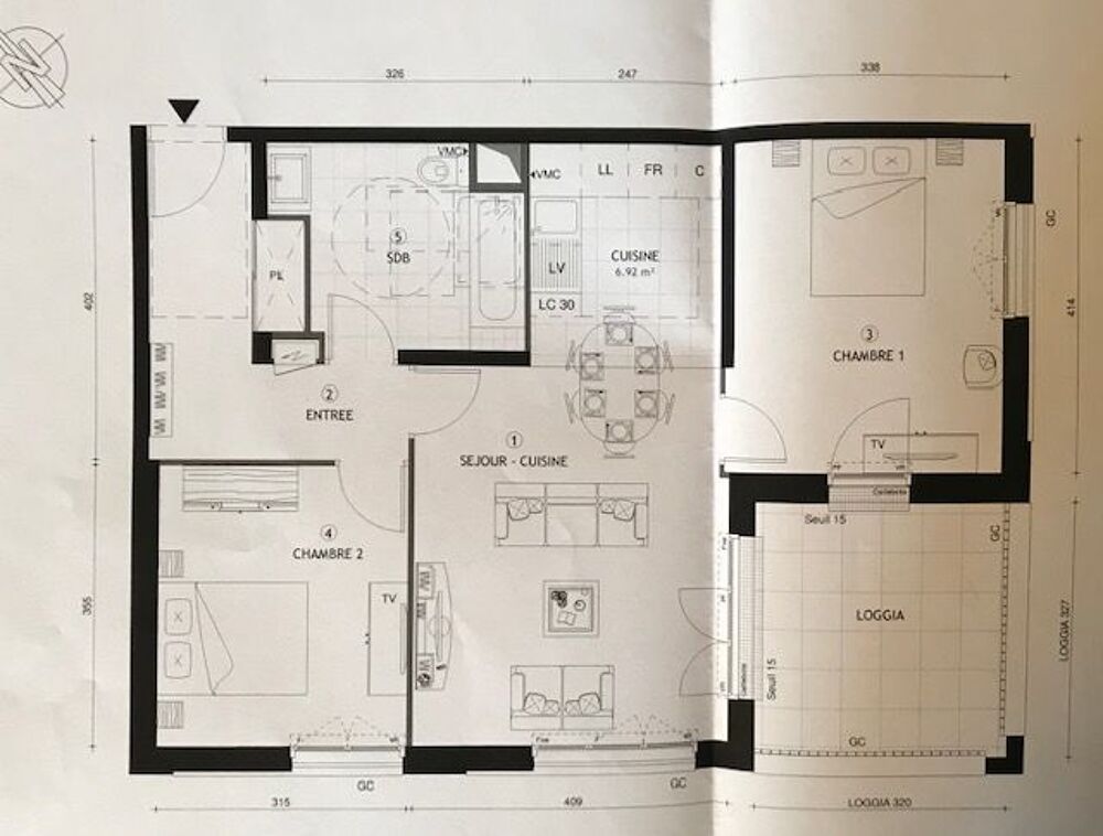 Appartement a louer asnieres-sur-seine - 3 pièce(s) - 68 m2 - Surfyn