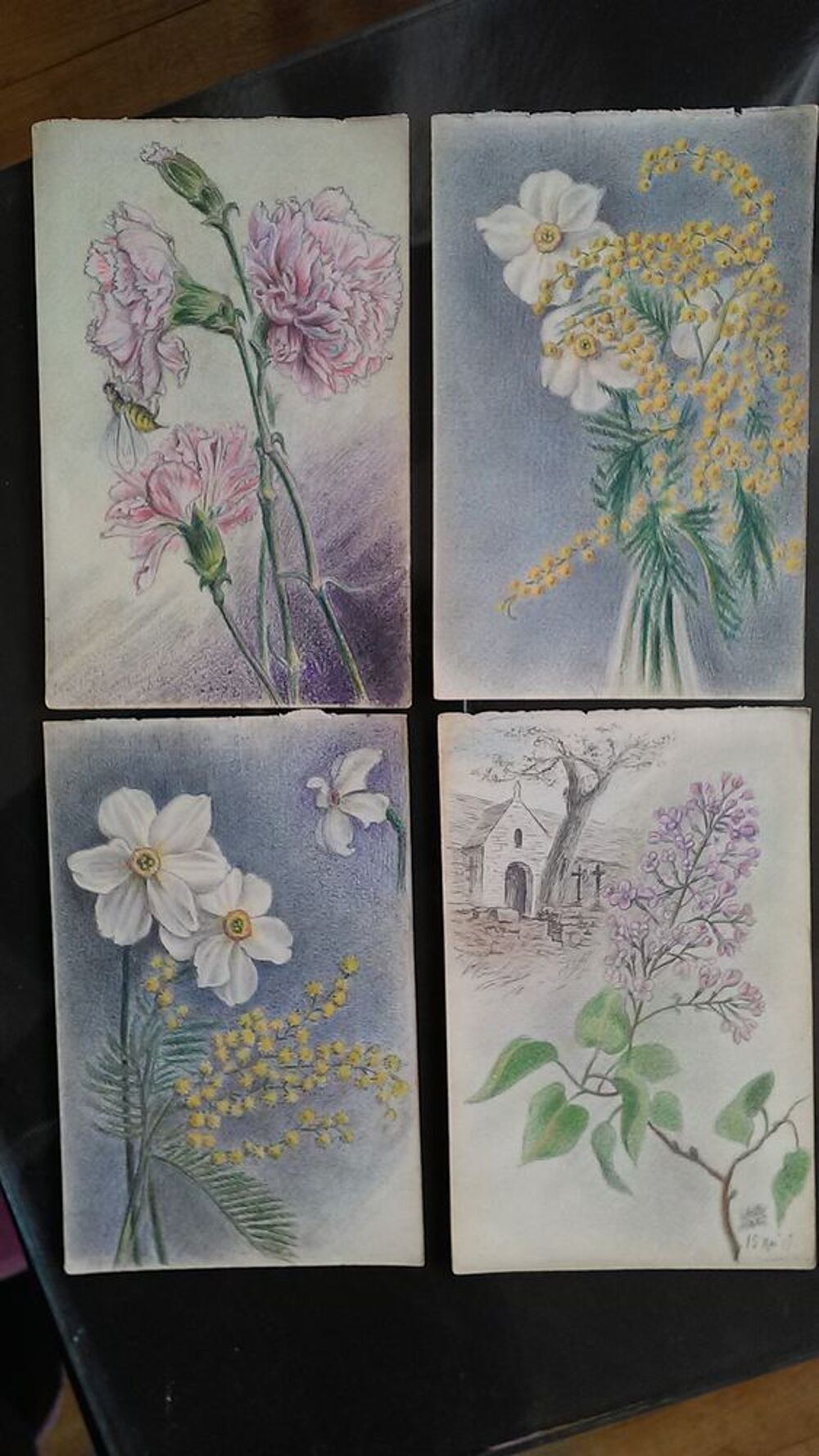 Lot de 4 cartes anciennes 