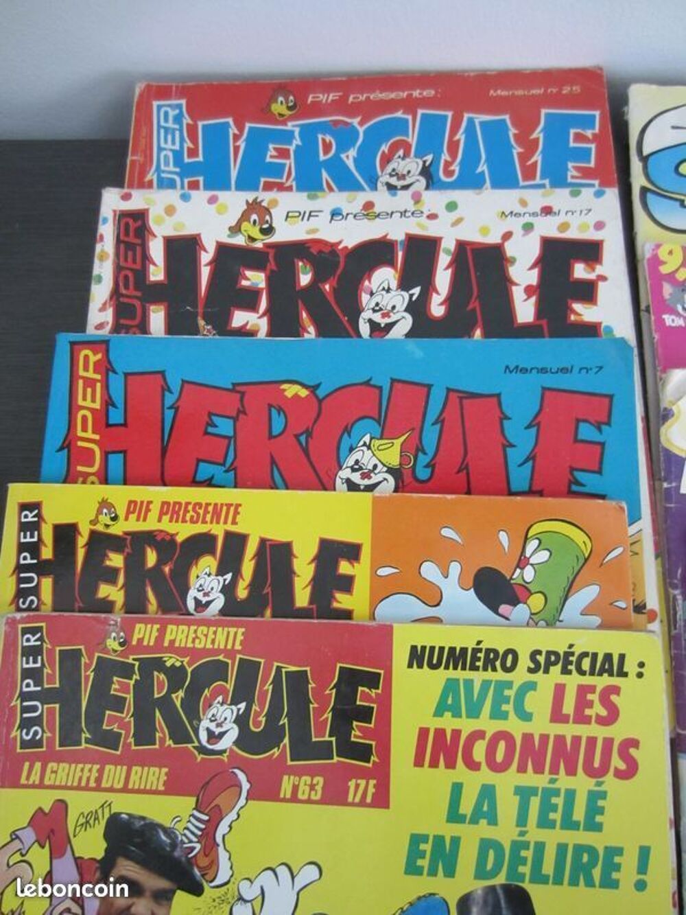 Lot 9 anciennes BD ... Hercule et autres Livres et BD