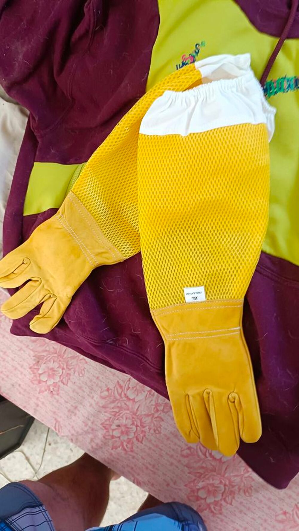 gants apiculture neuf cuir Sports