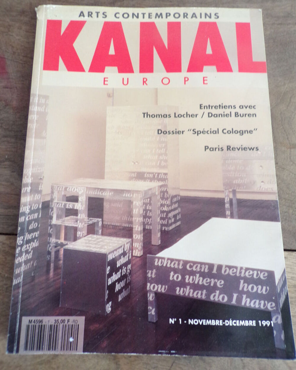 Kanal europe revue arts contemporains n&deg; 1 Livres et BD
