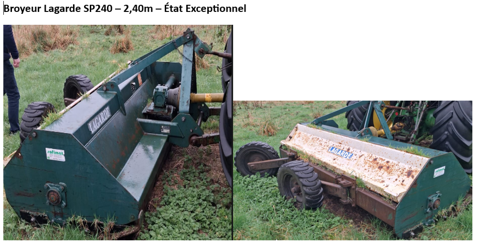 Broyeur Lagarde SP240 ? 2,40m 3000 29180 Qu�m�n�ven