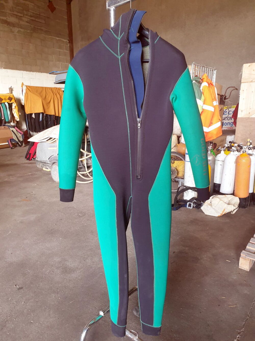 GOLD SUIT Int&eacute;grale de 7mm T3 Homme noir-vert Sports