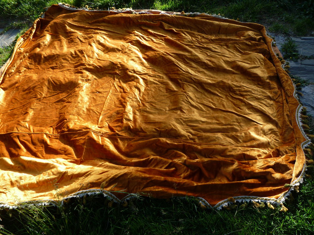 Dessus de lit moutarde 220cm x 100cm / Bayer Décoration