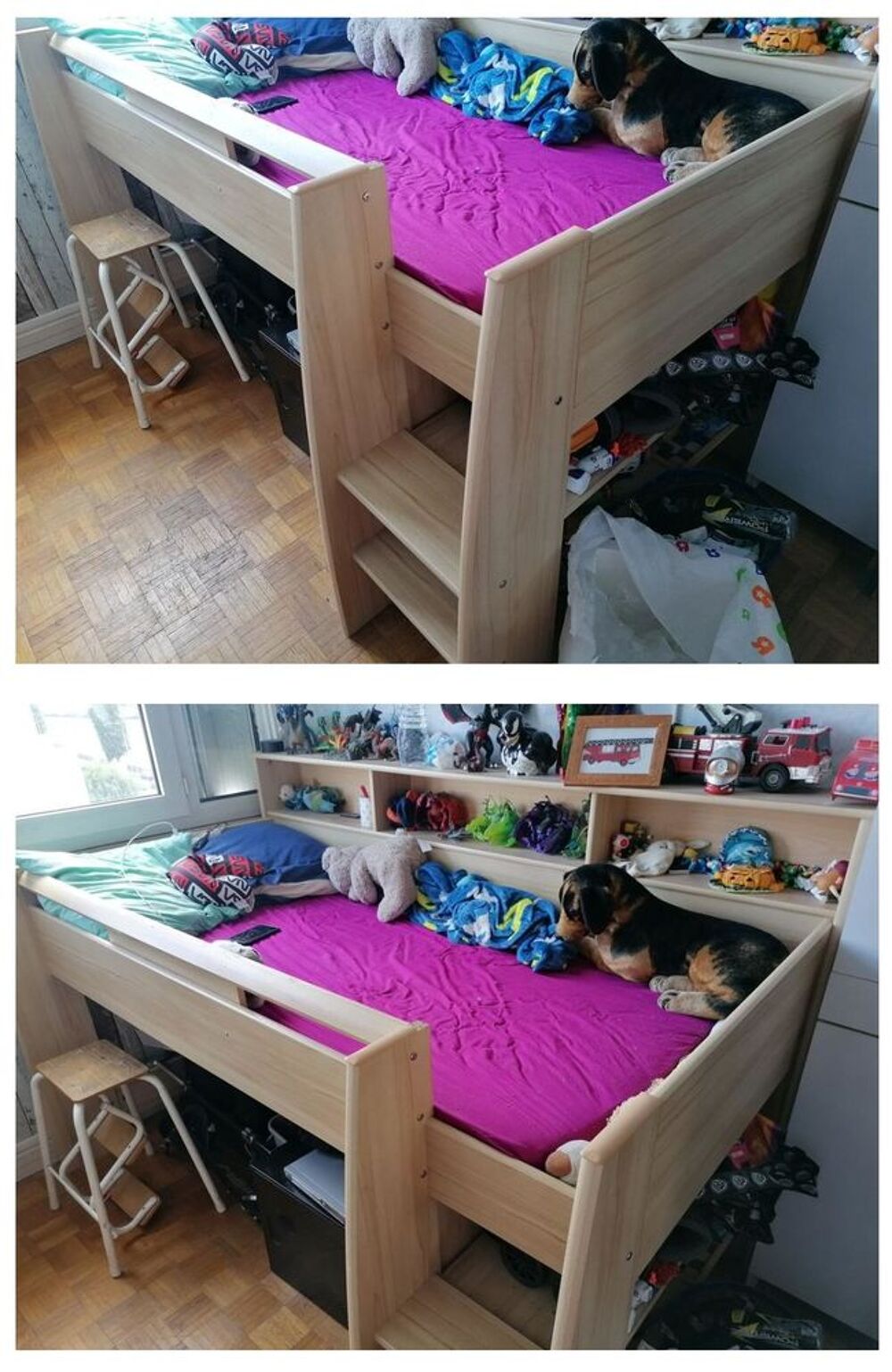 Lit bureau enfant complet 190x90 - Bon &eacute;tat Meubles