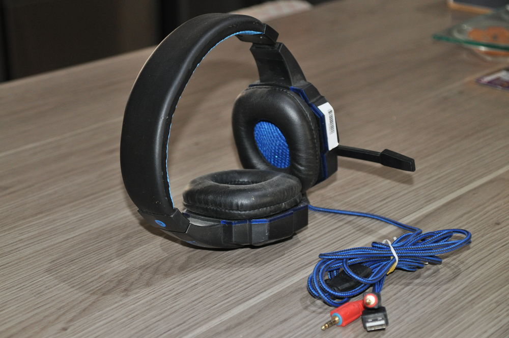 Casque de jeu filaire r&eacute;glable &agrave; 120 &deg; avec microphone Audio et hifi