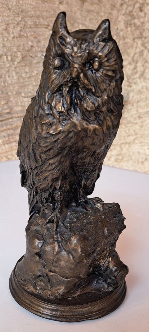 Chouette en r�sine couleur bronze 30 Marignane (13)