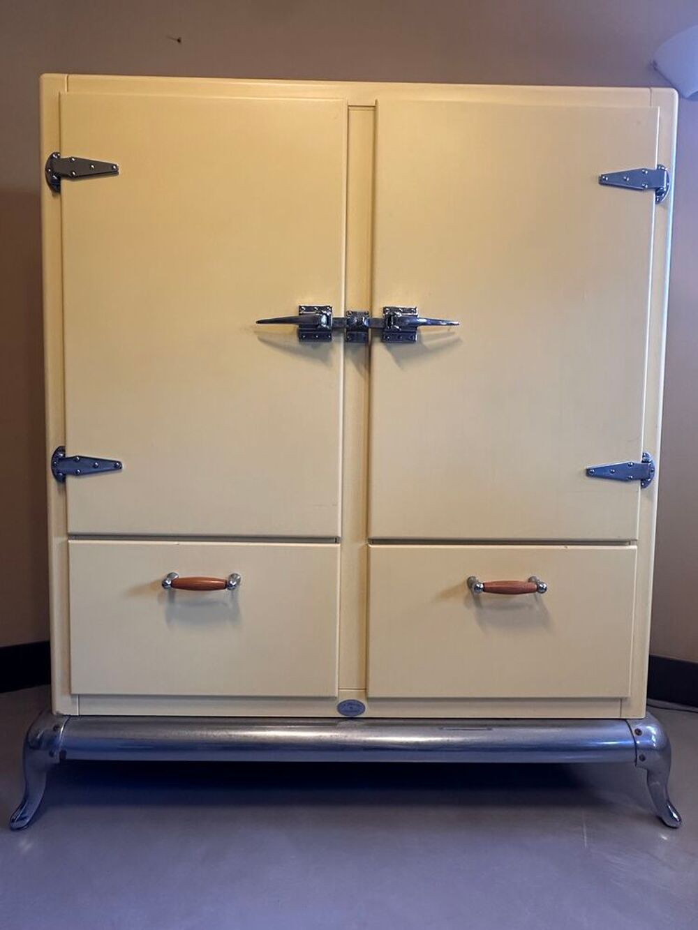 Meuble r&eacute;frig&eacute;rateur cong&eacute;lateur vintage - Marque Meneghini Meubles