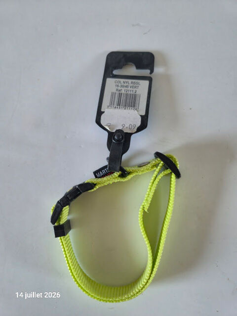 Collier nylon confort vert pomme pour chien de taille petite 5 Aubusson (23)