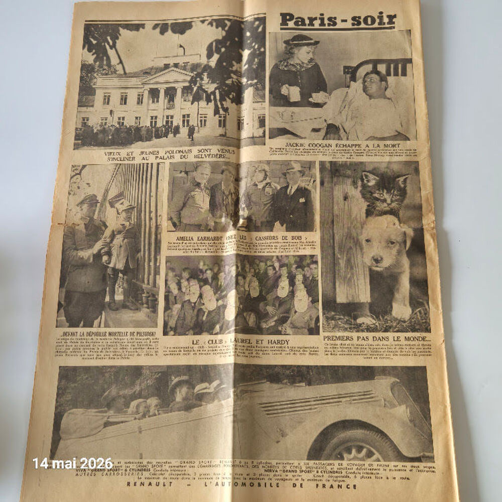 Paris soir du vendredi 17 mai 1935, sortant de la presse 