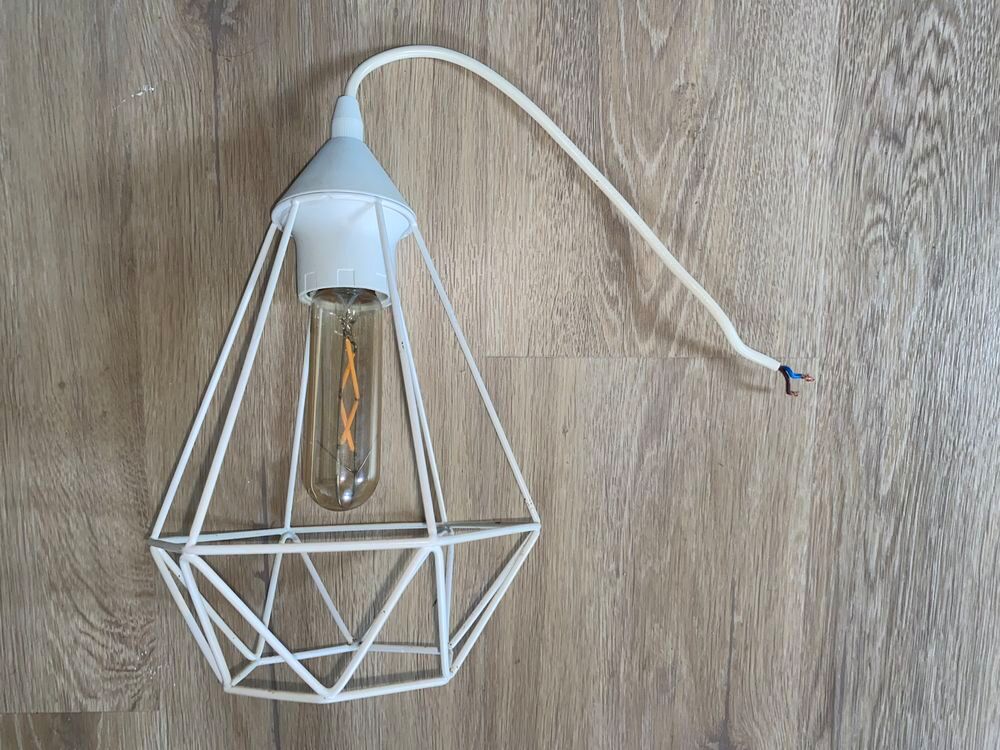 Plafonnier lampe industrielle blanche Décoration