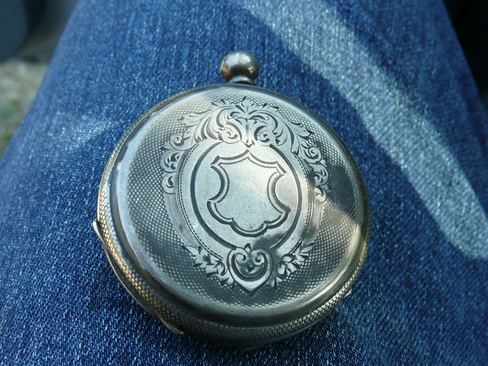 Montre gousset Argent Cylindre 8 rubis &agrave; cl&eacute; Bijoux et montres
