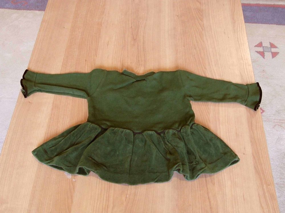 Robe, Vert fonc&eacute;, motifs lutins, 18&nbsp;mois, TBE Vêtements enfants