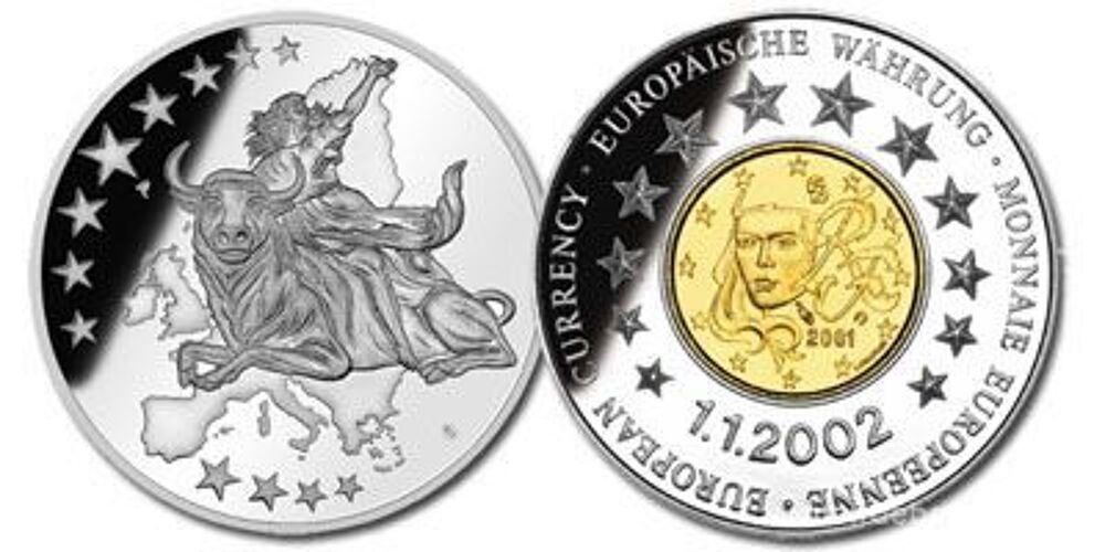 PIECE FRAPPE &quot; Europe &quot; 1 cent inlay 