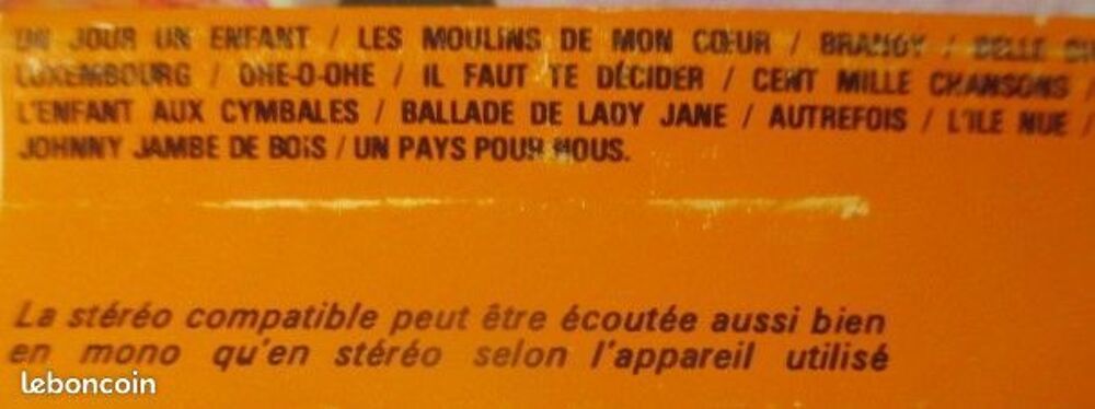 Cassette audio Frida Boccara CD et vinyles