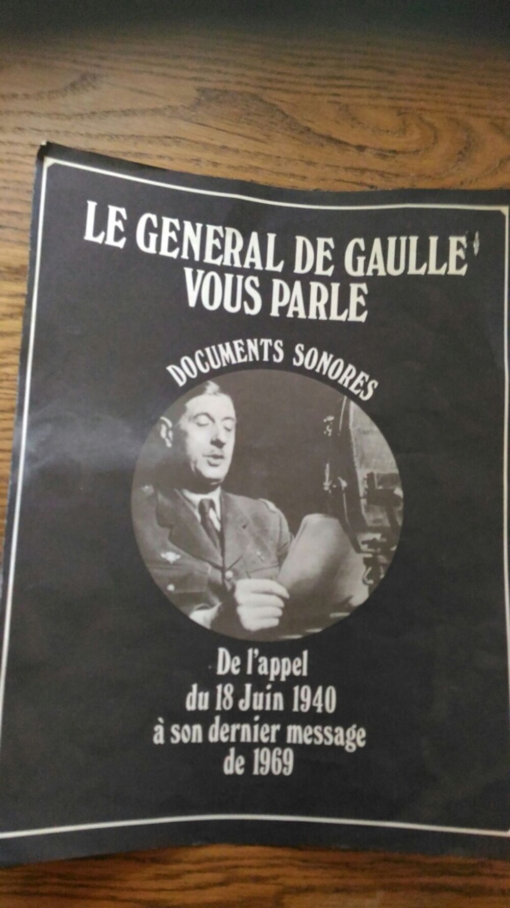Disque flexible 33 Tours Document sonore du Gal de Gaulle CD et vinyles