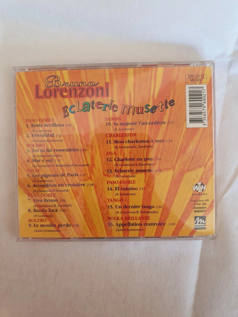 Cd bruno lorenzoni - eclaterie musette CD et vinyles