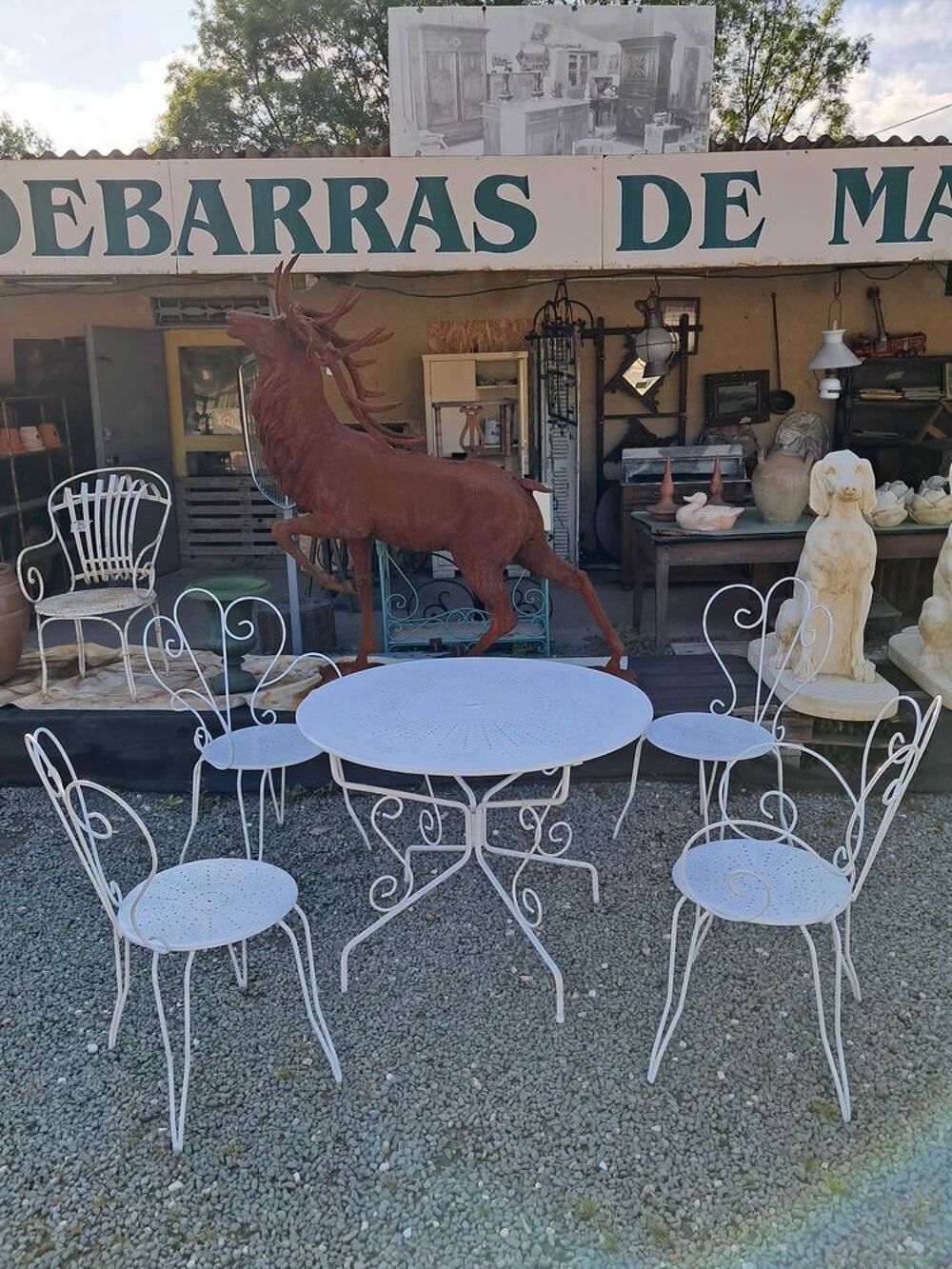 Salon de jardin en fer ancien, ann&eacute;e 1950/60 Meubles
