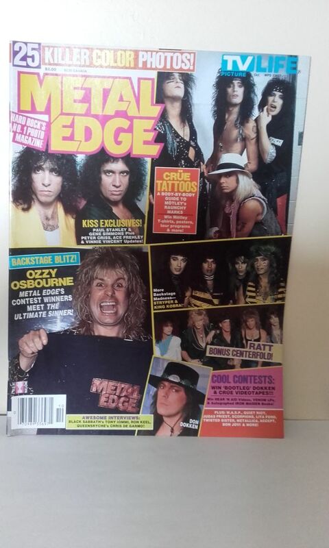 Metal Edge N�5 - October 1986 (US Magazine) avec Kiss Motley 40 Angers (49)