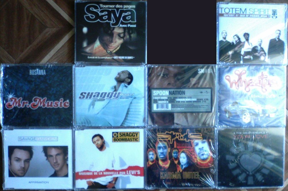 MaxiCD Rosanna,Savage Garden,Saya,Shaggy,Spoon Nation, Spots CD et vinyles