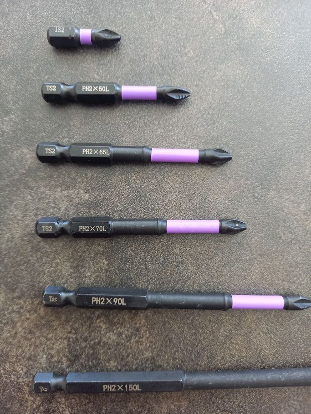 Lot de 6 embout tournevis cruciforme PH2 Bricolage
