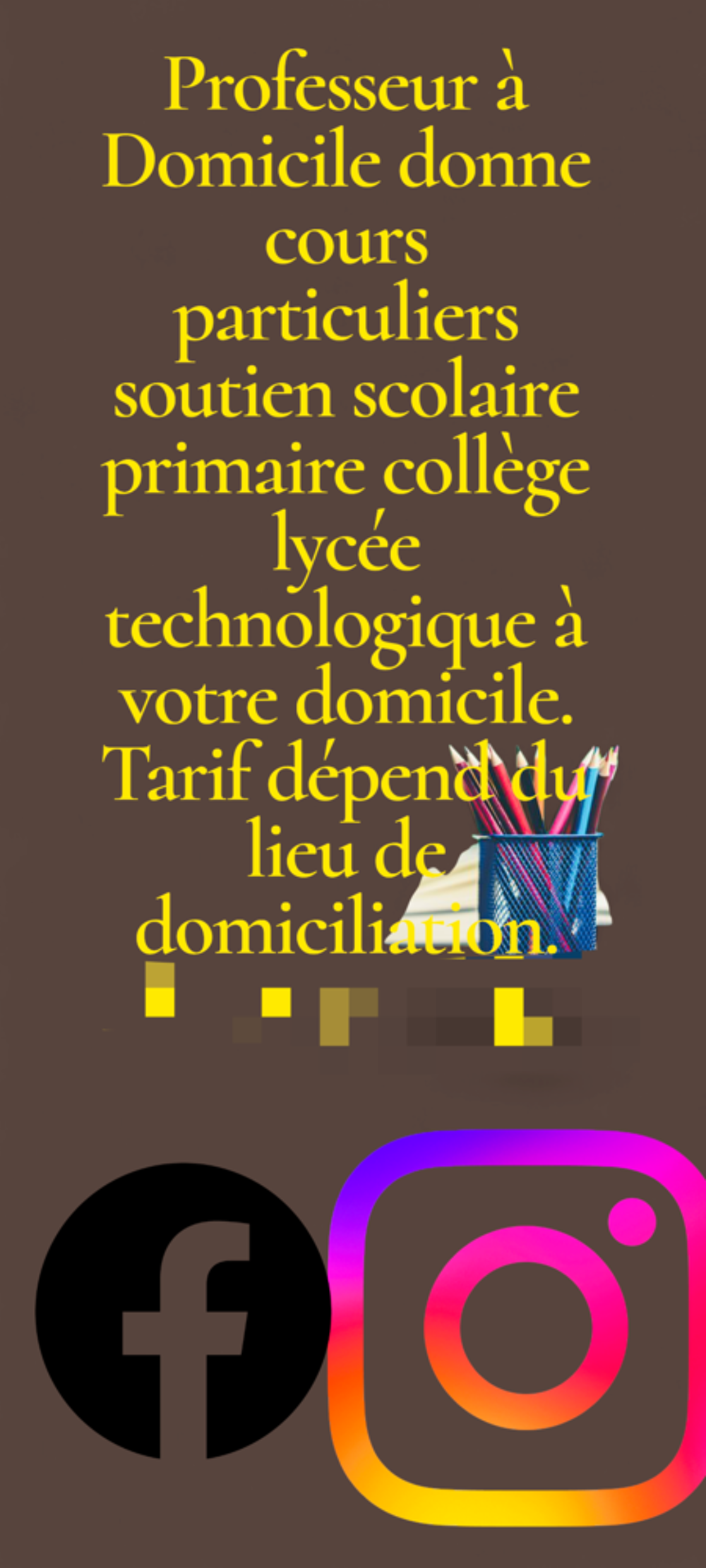   Professeur à Domicile effectue soutien scolaire  