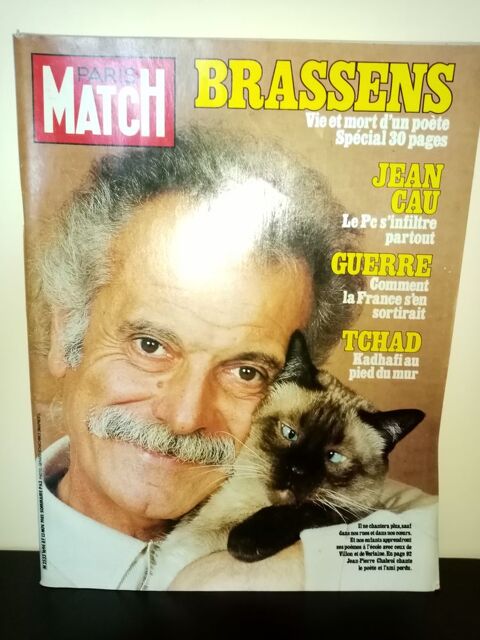 Paris Match N 1694 du 13/11/1981 - Georges Brassens vie et 10 Angers (49)