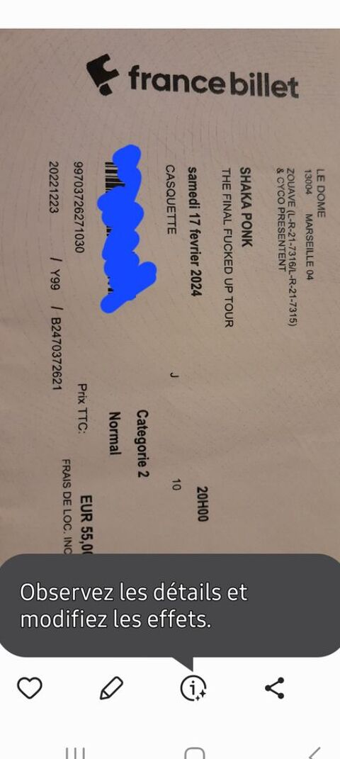 2 places concert Shaka Ponk th final tour 45 Marseille 8 (13)