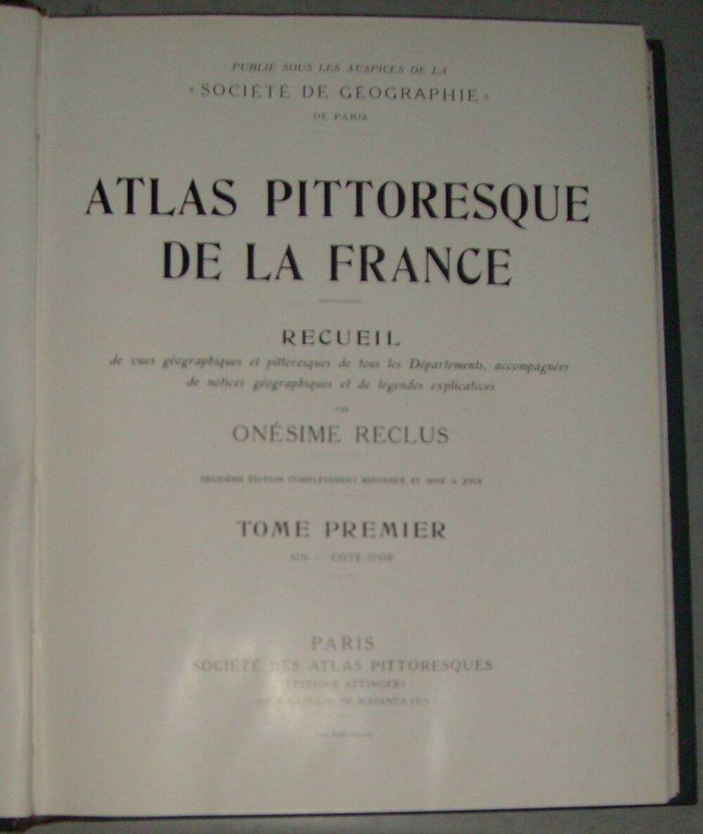 Atlas pittoresque de la France Livres et BD