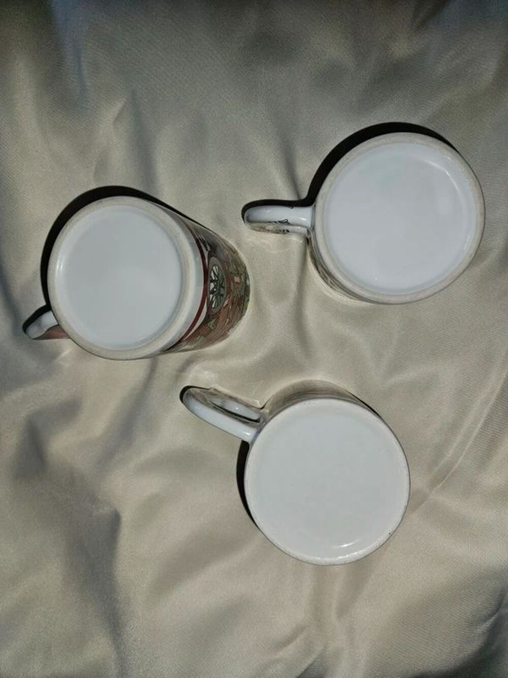 3 mugs rares vintage annee 1980 250ml 