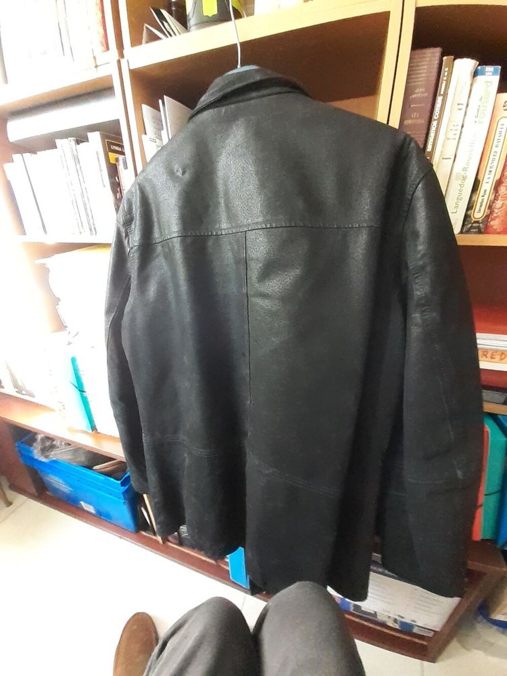  veste en cuir noir Vêtements