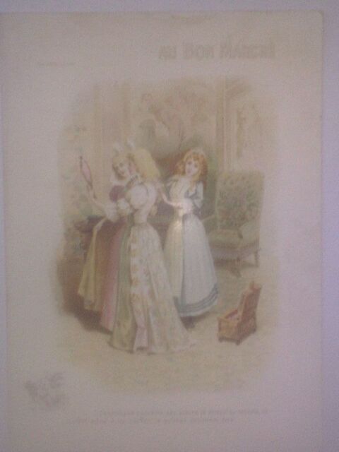 Chromo magasin Au bon march� Paris Cendrillon Conseil soeurs 8 N�rac (47)