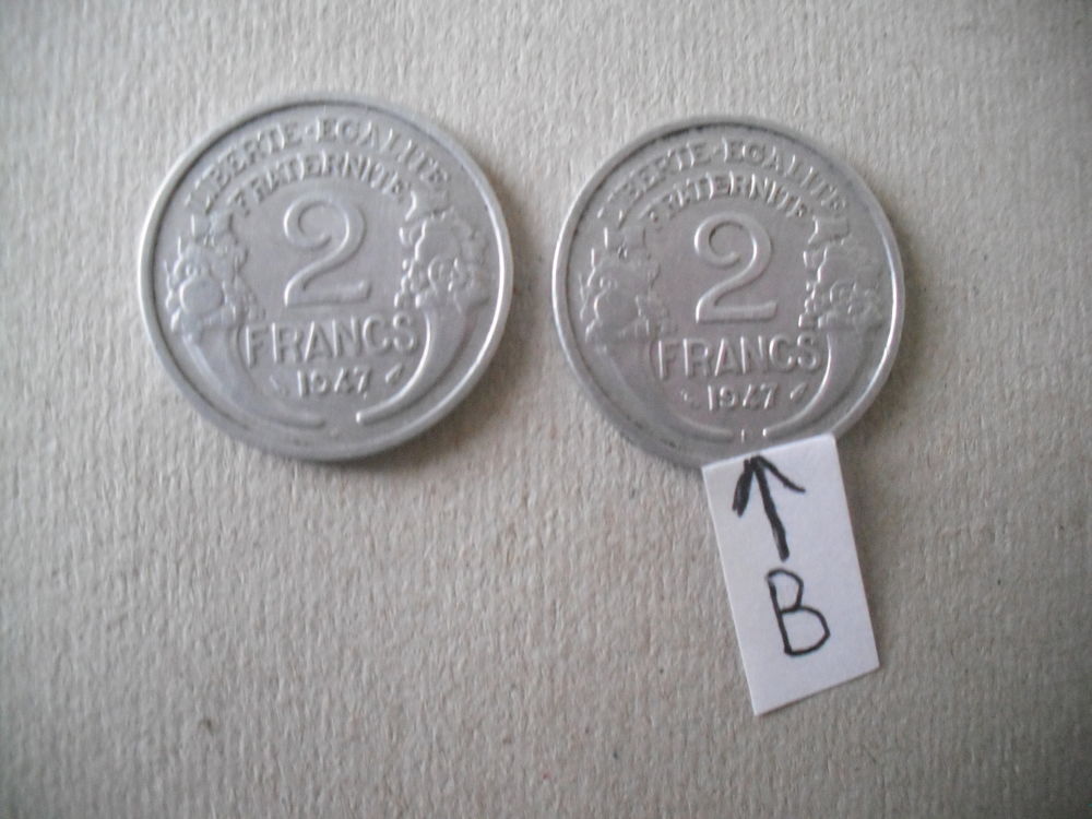 lot de 2 pi&egrave;ces de 2f de 1947 