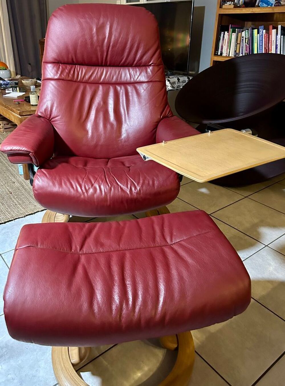 Fauteuil Stressless tablette multifonctions et pouf Meubles